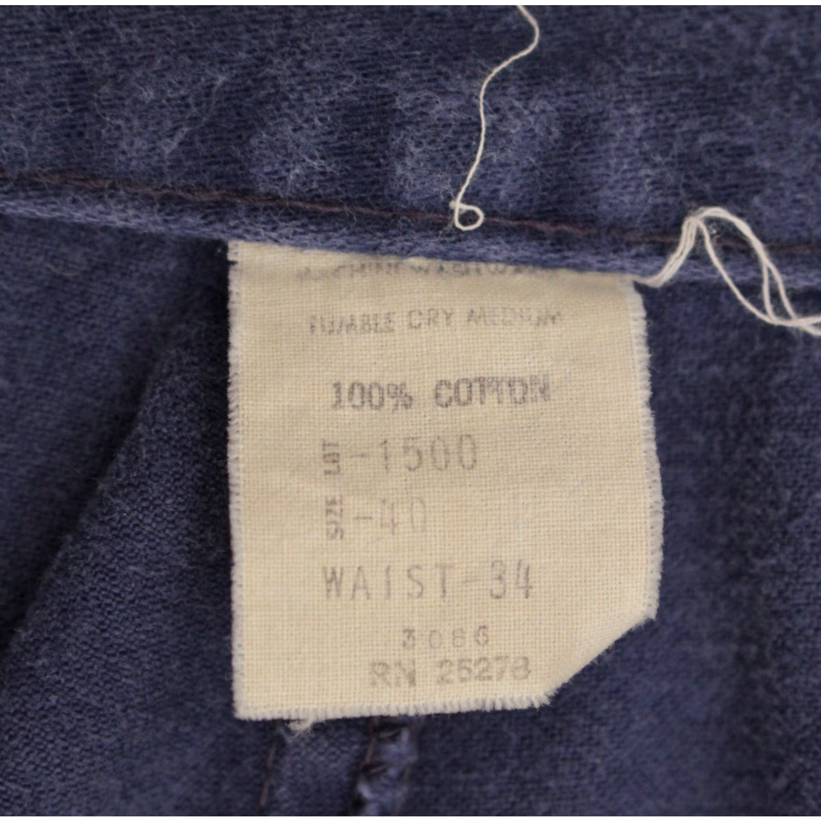 Vintage Men's VTG 1970s Blue BellBottom Pants Sz 32x27.5 70s Bell Bottoms Size US 32 / EU 48 - 4 Thumbnail