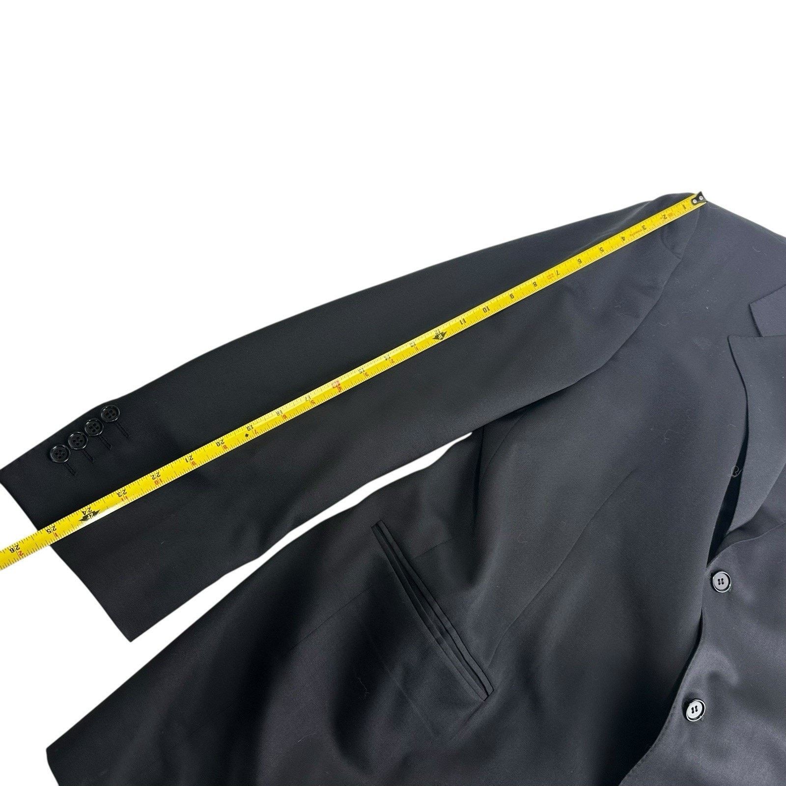 Canali canali wool black 3 button blazer sports coat Size 54 R Size 54R - 11 Thumbnail