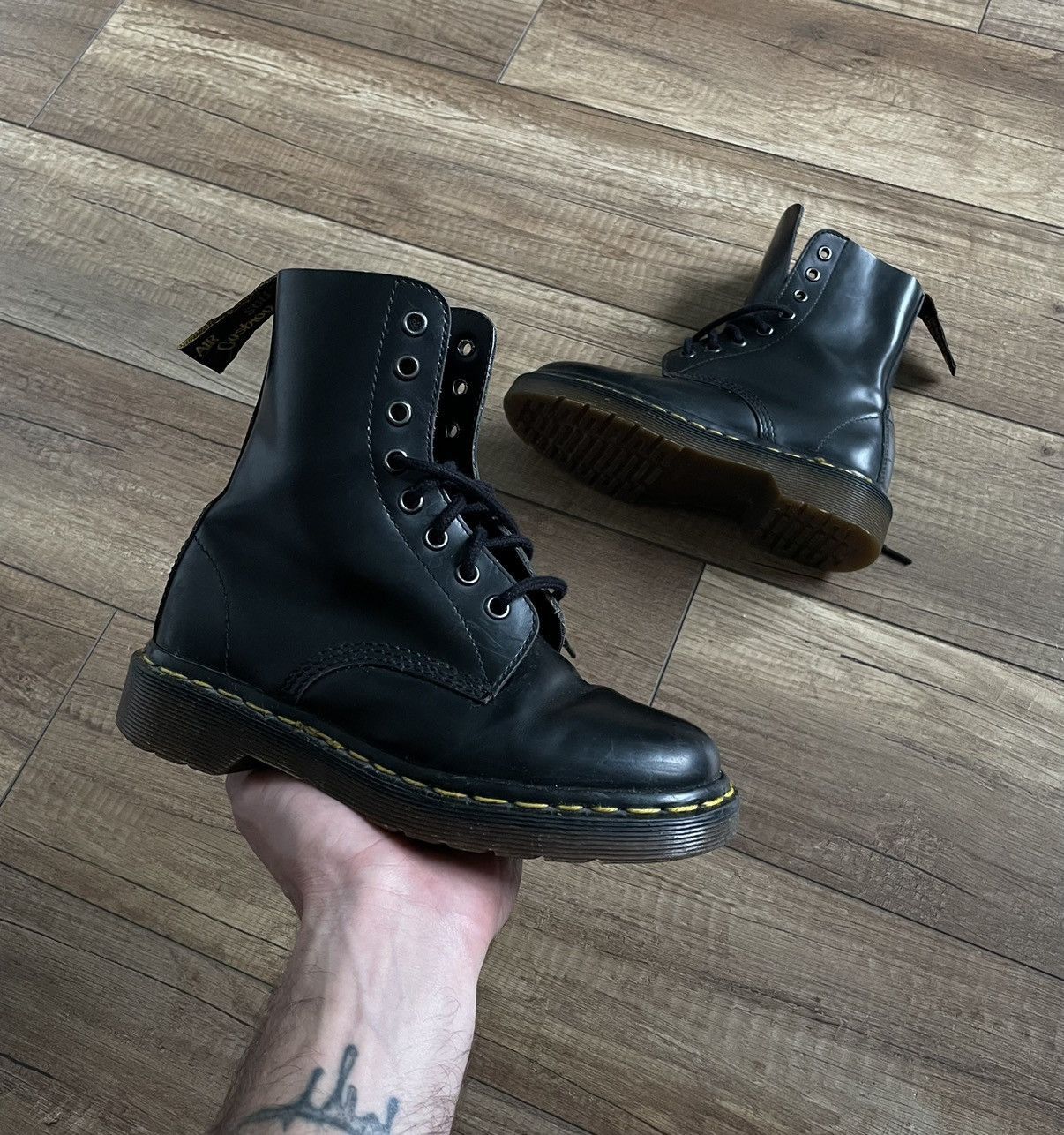 Dr. Martens Vintage Dr Martens mi England 7167 High Leather Boots Shoes Size US 5 / IT 35 - 1 Thumbnail
