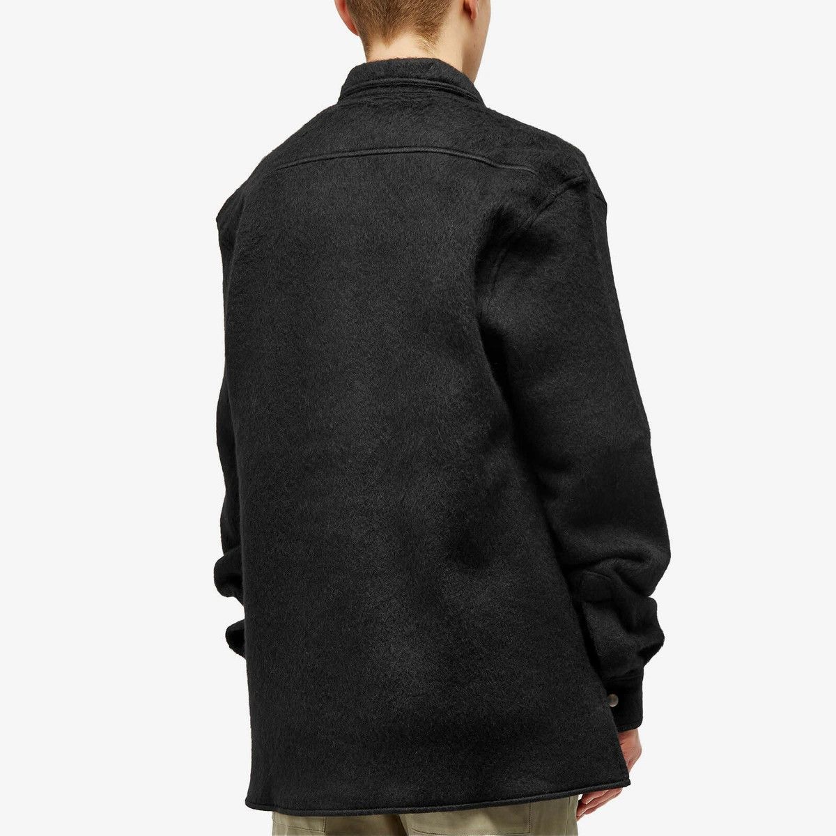 Jil Sander o1loc1c1124 Wool Mohair Overshirt in Black Size US XS / EU 42 / 0 - 3 Thumbnail