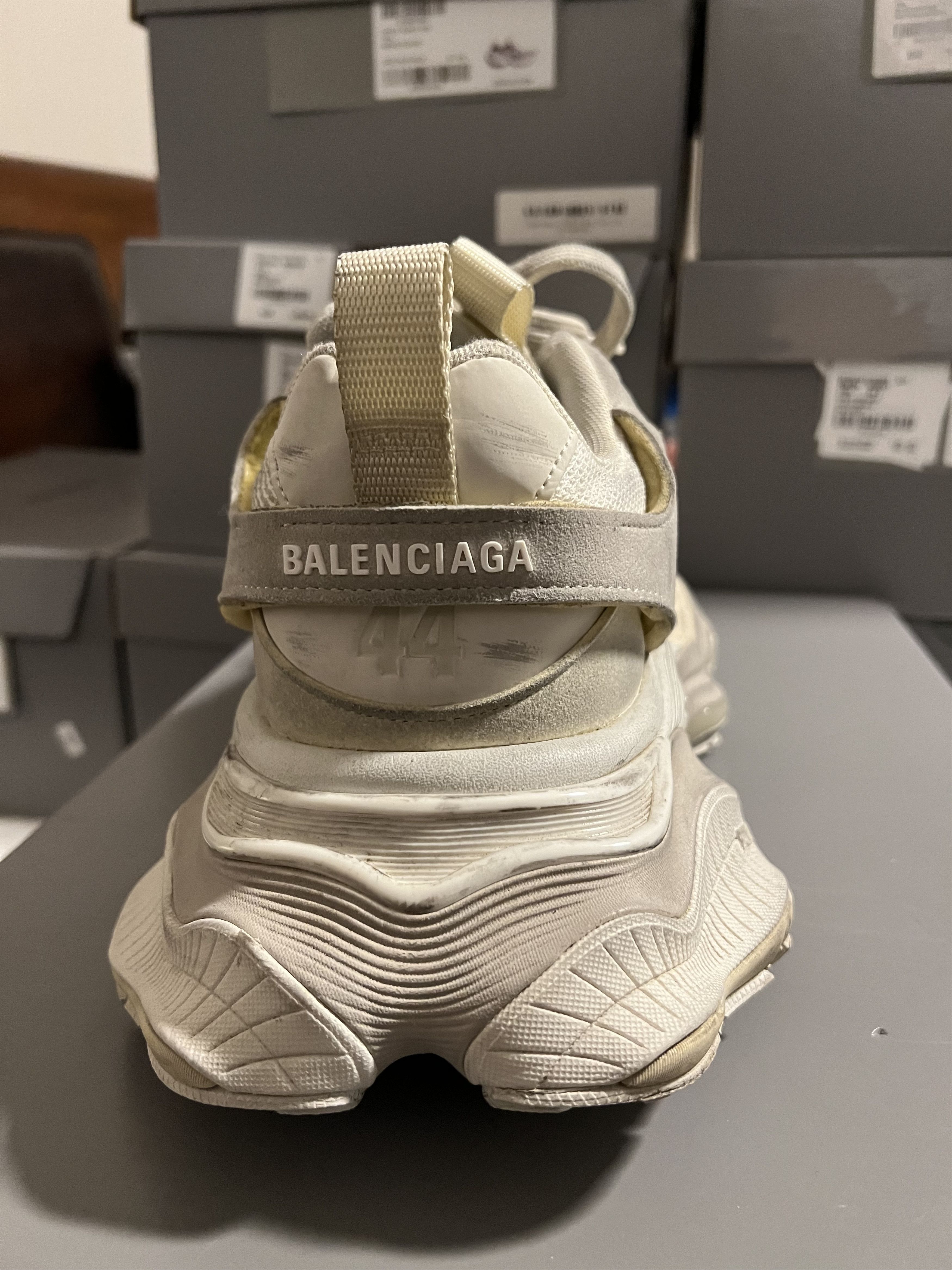 Balenciaga Balenciaga Cargo Sneakers - White/Eggshell Size US 11 / EU 44 - 4 Thumbnail
