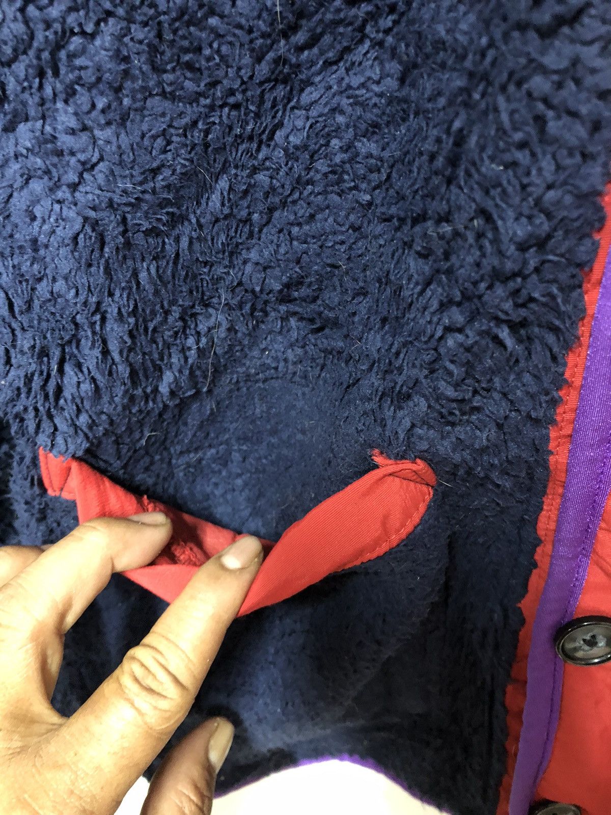 Beams Plus × Japanese Brand × Vintage Vintage 90’s Beams Japan Fleece Button Up Size US M / EU 48-50 / 2 - 7 Thumbnail