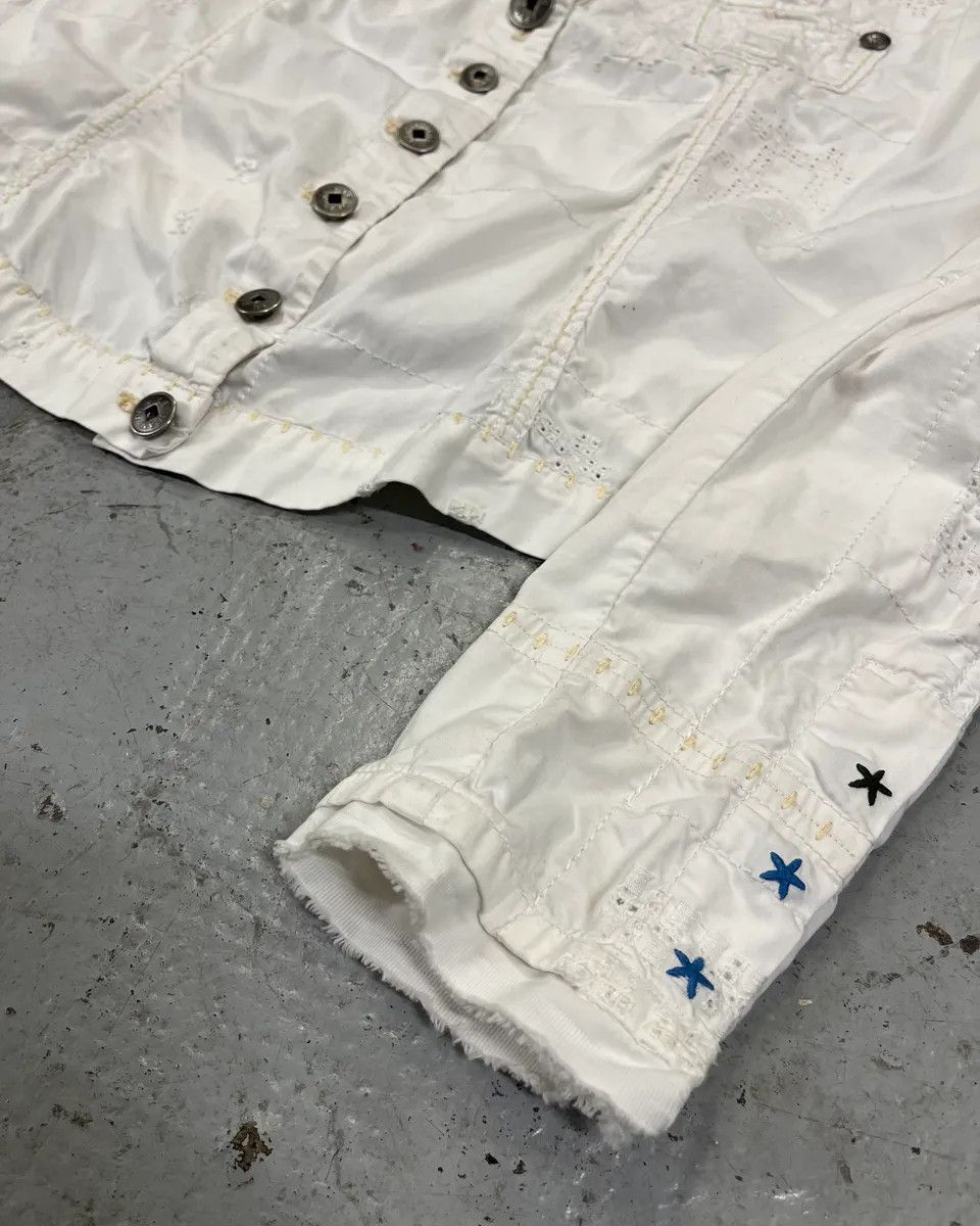 Marithe + Francois Girbaud 1990s Marithé + François Girbaud White Eyelet Embroidered Shirt Size M / US 6-8 / IT 42-44 - 6 Thumbnail