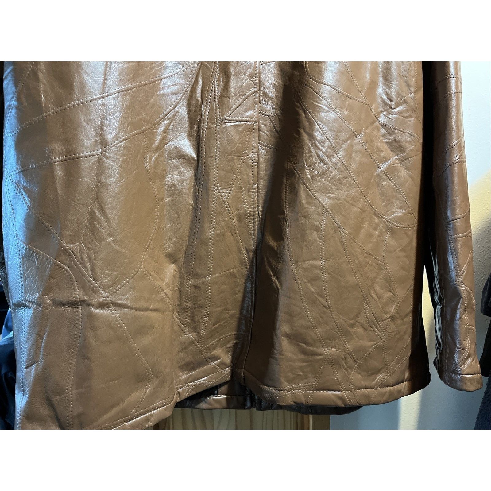 Haband Haband Executive Division XL Brown Leather Jacket Patchwork Size US XL / EU 56 / 4 - 9 Thumbnail