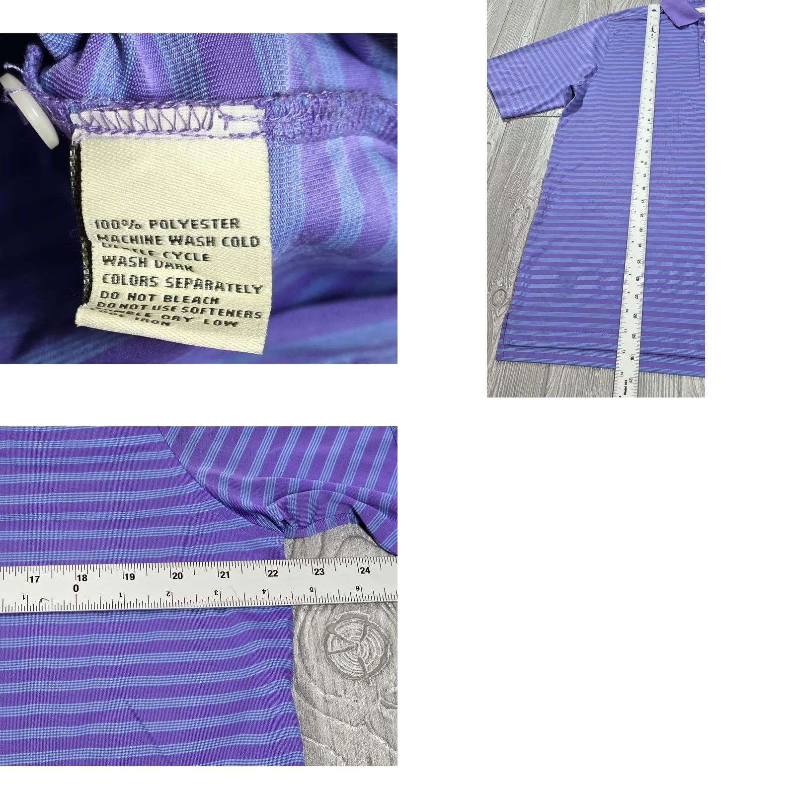 Vintage Donald Ross Performance Polo Mens M Purple Blue Stripe Golf 1909 Polo Shirt Size US M / EU 48-50 / 2 - 8 Thumbnail