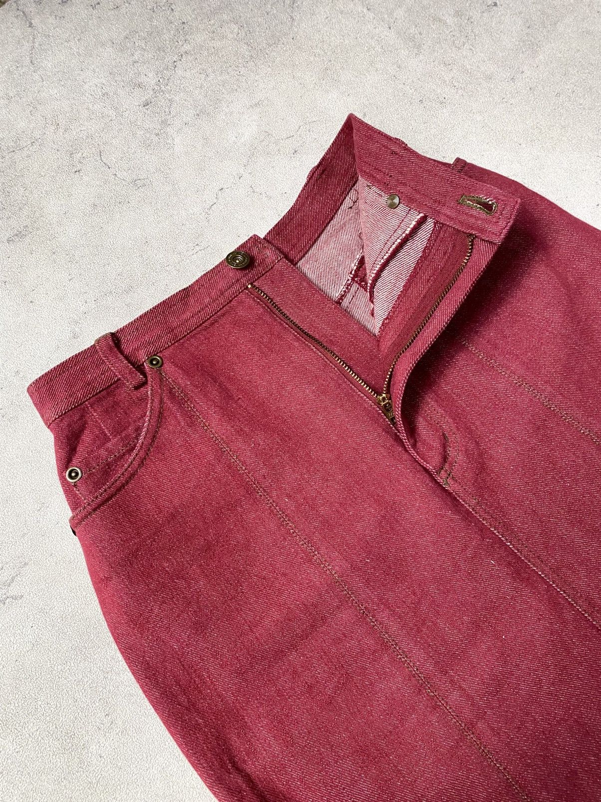 If Six Was Nine Vintage Y2K Betty’s Blue Shinji Abe Burgundy Maxi Skirt Size 28" / US 6 / IT 42 - 7 Thumbnail