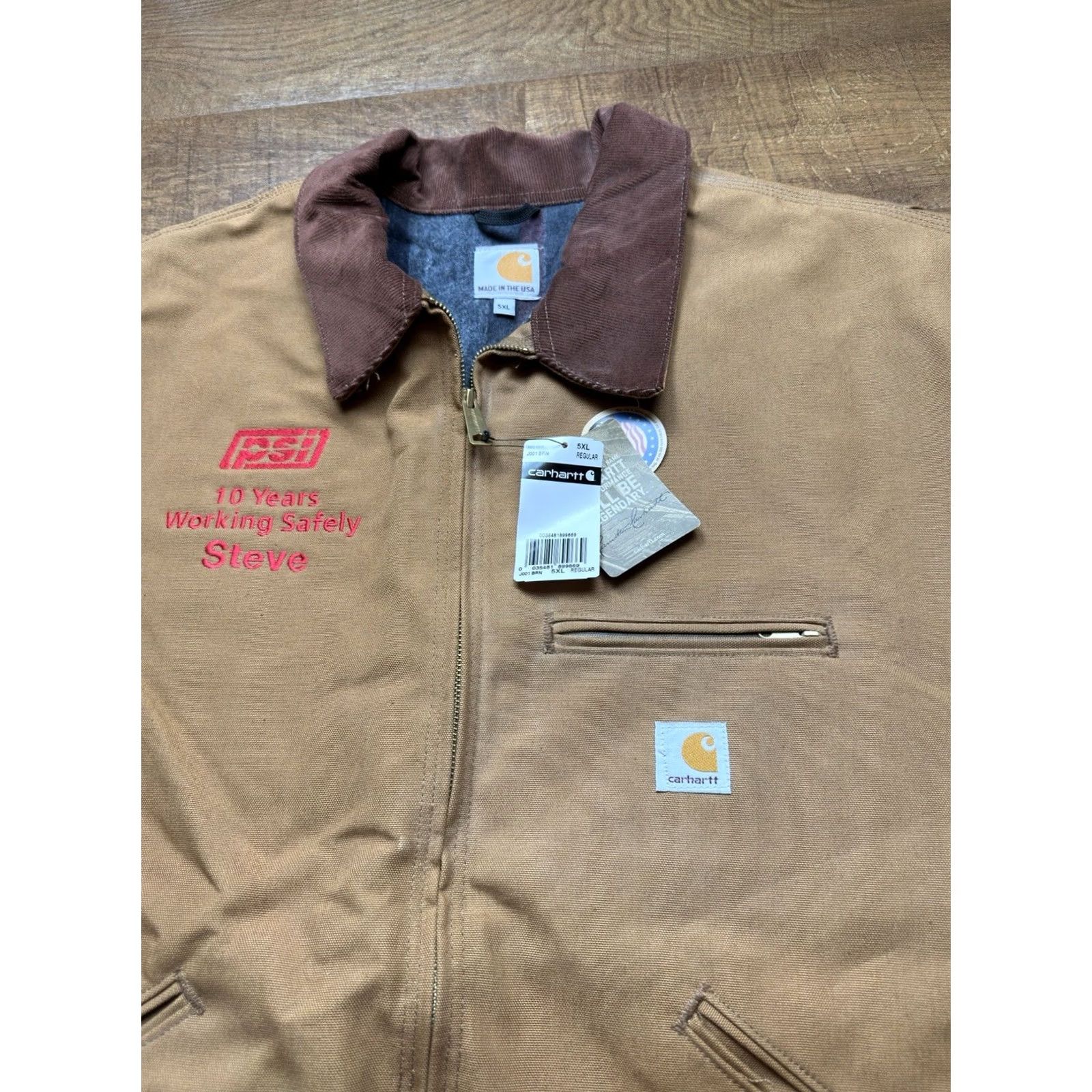 Carhartt VINTAGE Carhartt Jacket Mens 5XL Brown NWT Detroit Blanket Lined J001 BRN USA Workwear Full Zip Size US XXL / EU 58 / 5 - 4 Thumbnail
