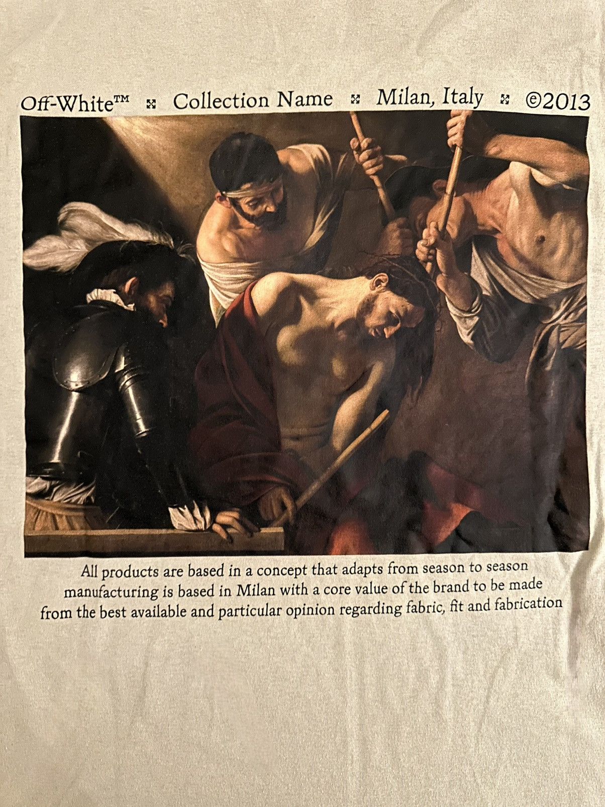 Off-White Off White Caravaggio Crowning T-Shirt L Size US L / EU 52-54 / 3 - 3 Thumbnail