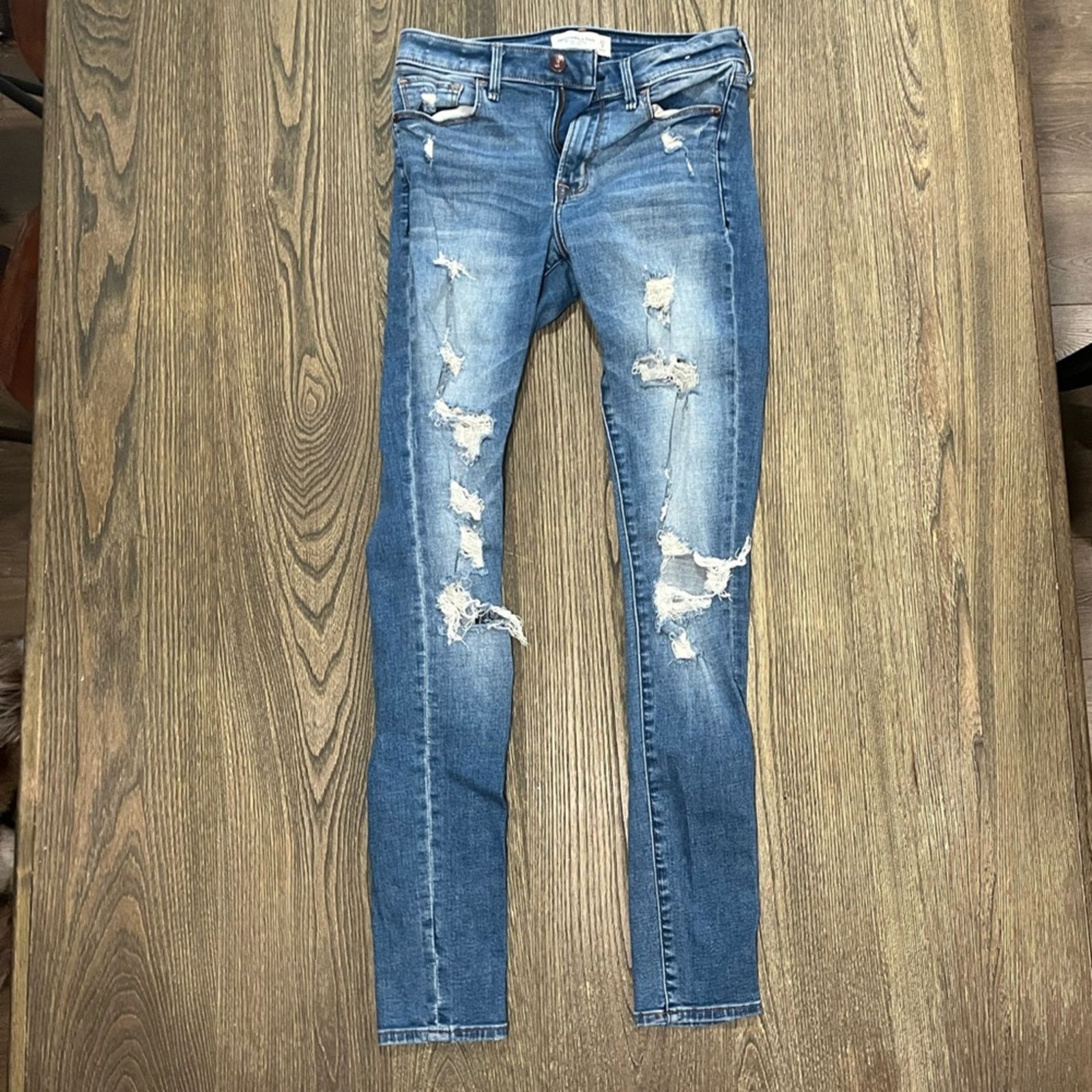 Abercrombie & Fitch Abercrombie & Fitch The Super Skinny Jeans Mid Rise Siz 27/4 Size 27" / US 4 / IT 40 - 1 Thumbnail