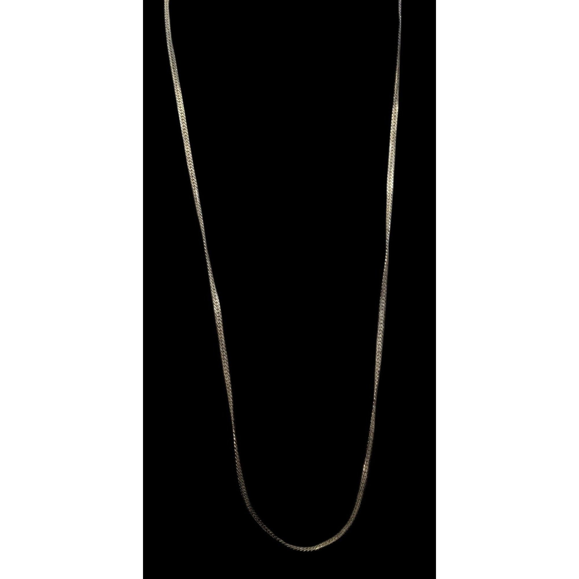 Other Classic Flattened Herringbone Silver Tone Chain Necklace Size ONE SIZE - 3 Thumbnail