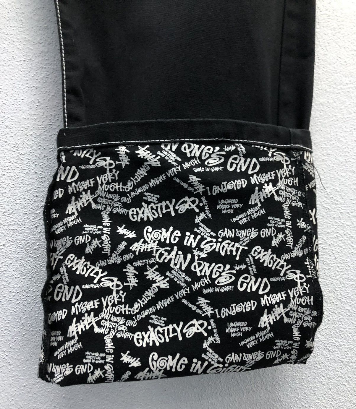 Japanese Brand DENIAL "Abrupt Blow" Graphic Jeans – Gothic Streetwear Style Size US 32 / EU 48 - 14 Thumbnail