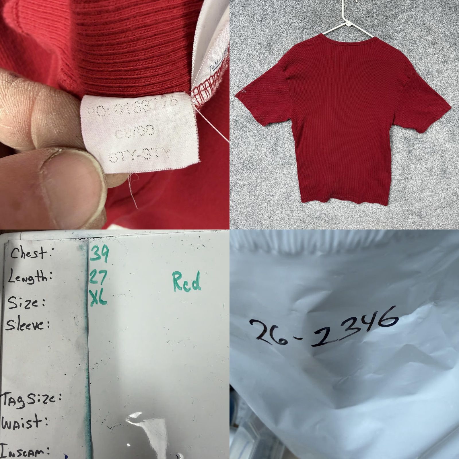 Vintage VINTAGE Tommy Jeans Shirt Mens XL Red 90s Hipster Retro Knit Crew Neck Short Sleeve Logo Embroidery Denim Size US XL / EU 56 / 4 - 8 Thumbnail