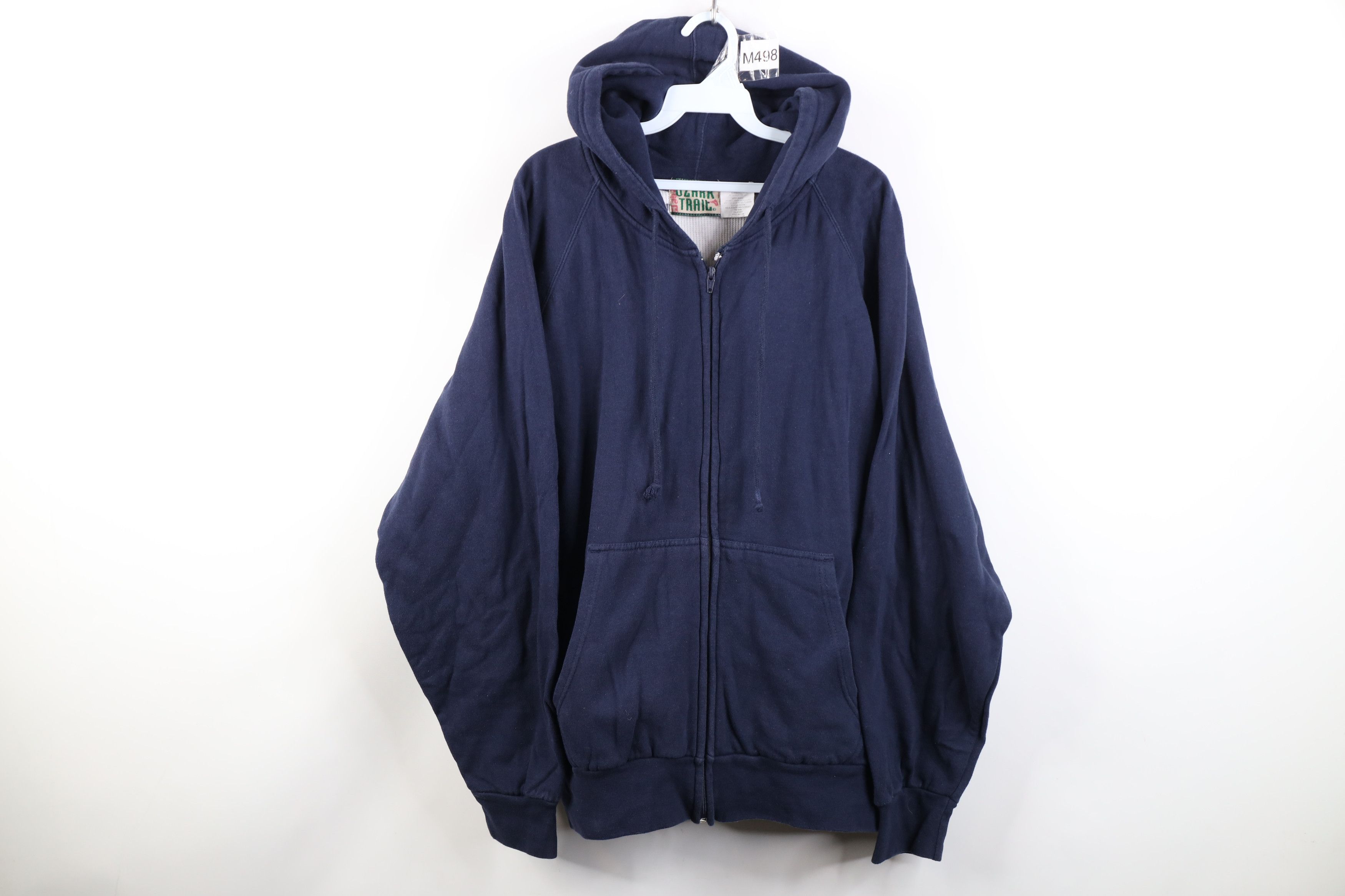 Vintage Vintage 90s Streetwear Thermal Waffle Knit Lined Zip Hoodie Size US XL / EU 56 / 4 - 1 Thumbnail