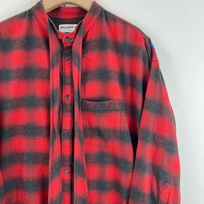 Balenciaga Balenciaga size 36 Black and red plaid back logo drawstrin Size S / US 4 / IT 40 - 4 Thumbnail
