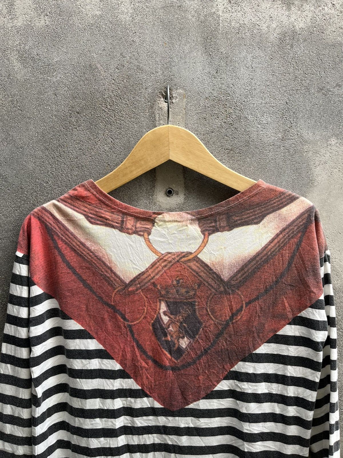 Jean Paul Gaultier × Y/Project JEANASIS Scarf Stripe Tee – Japan Designer Size US XS / EU 42 / 0 - 8 Thumbnail