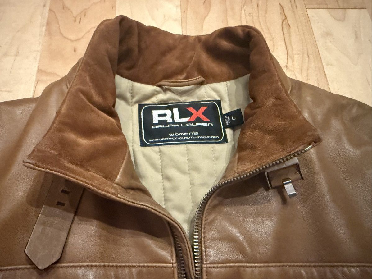 Polo Ralph Lauren $1999MSRP RLX RALPH LAUREN Brown LAMBSKIN Leather Motorcycle Size US L / EU 52-54 / 3 - 2 Thumbnail