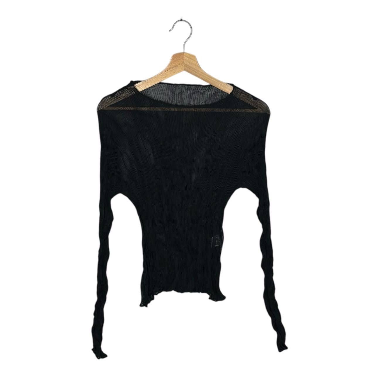 Issey Miyake Issey Miyake Archive Pleated Mesh Long Sleeve Top Black L Size US L / EU 52-54 / 3 - 1 Thumbnail