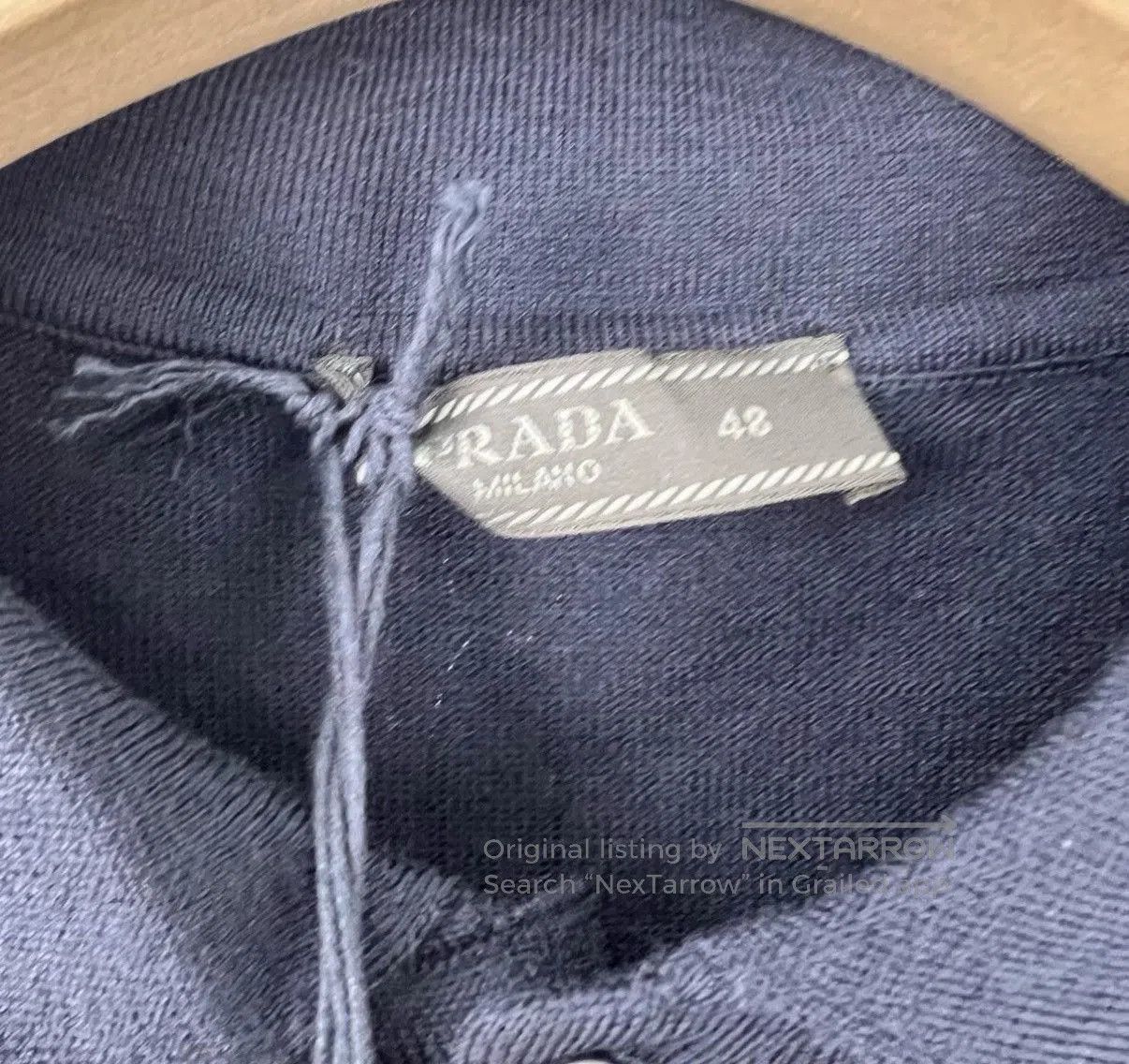Prada Blue Long Sleeve Polo Shirt. Size US M / EU 48-50 / 2 - 4 Thumbnail