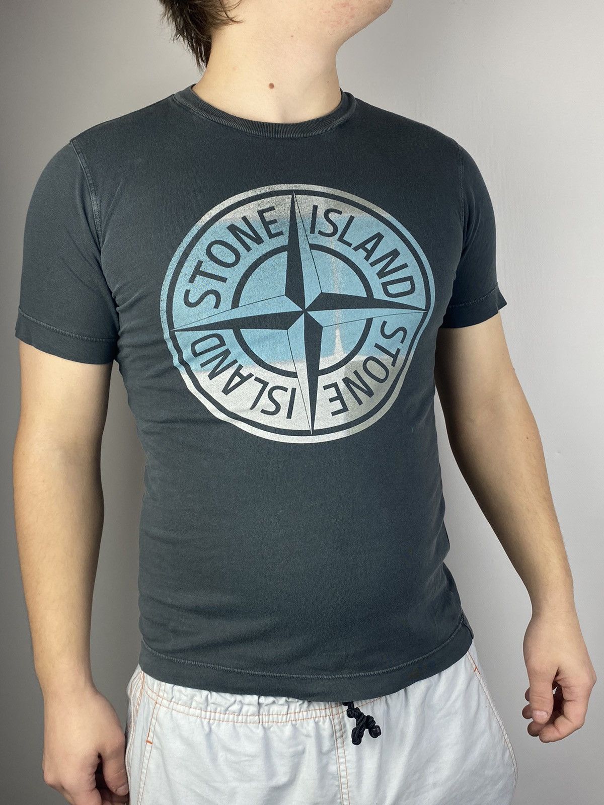 Stone Island 🔥Stone Island Blue Logo T Shirt Mens Small/Junior156 Rare Size US S / EU 44-46 / 1 - 4 Thumbnail