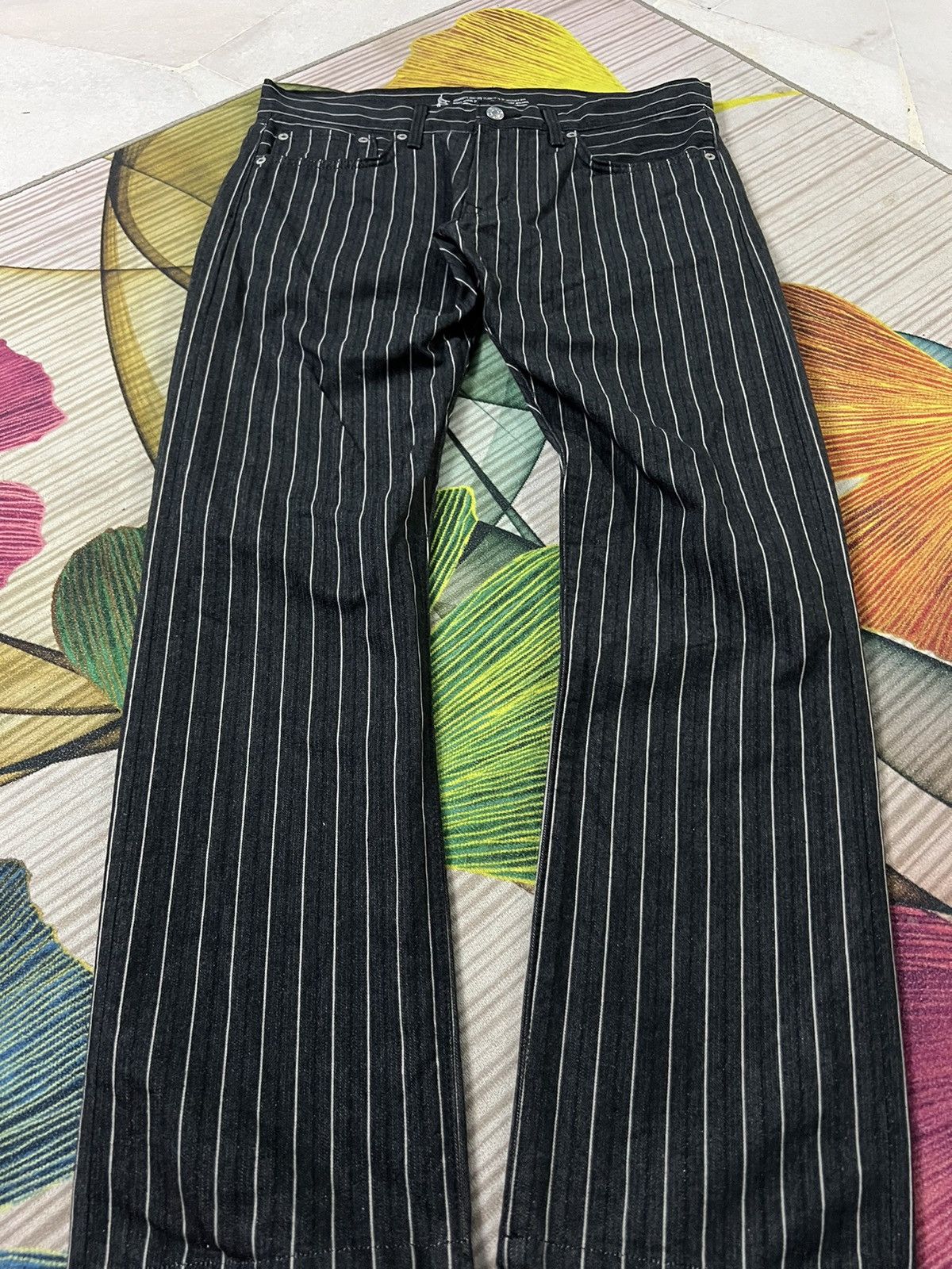 Edwin × Japanese Brand EDWIN STRIPE JEANS Size US 33 - 3 Thumbnail
