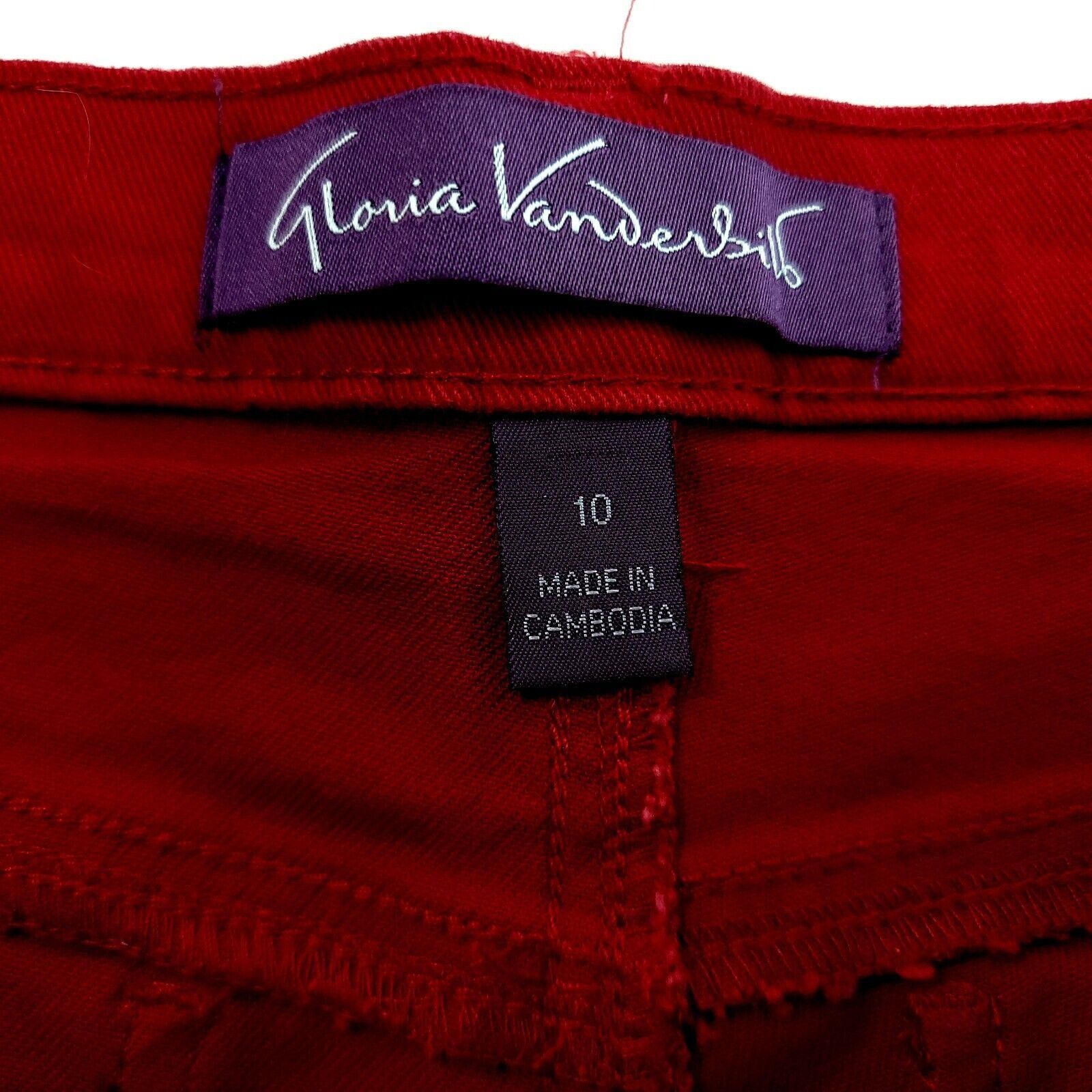 Gloria Vanderbilt Gloria Vanderbilt Red Roll-Up Capri Denim High Rise Jeans Am Size 32" / US 10 / IT 46 - 5 Thumbnail