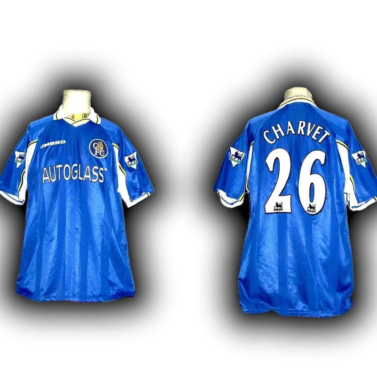 Umbro Match Worn Fc Chelsea 1997 1998 1999 Home shirt jersey Size US XL / EU 56 / 4 - 1 Thumbnail