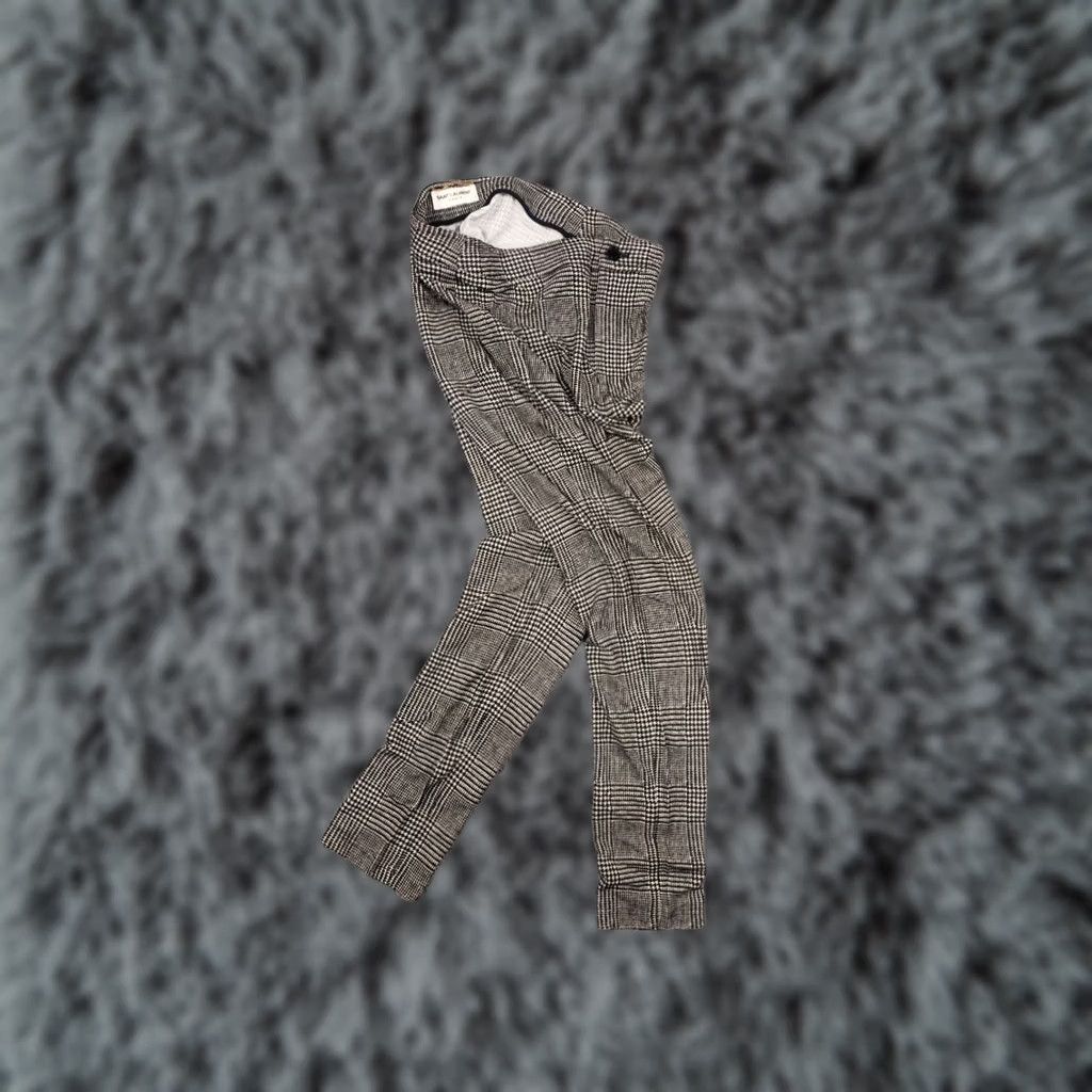 Yves Saint Laurent Saint Laurent check-patterned Skinny Jersey Leggings Trousers Pants, Women, Size S, Gray, Check, Leggings, Slim, Jersey, Saint Laurent Size S / US 4 / IT 40 - 1 Thumbnail