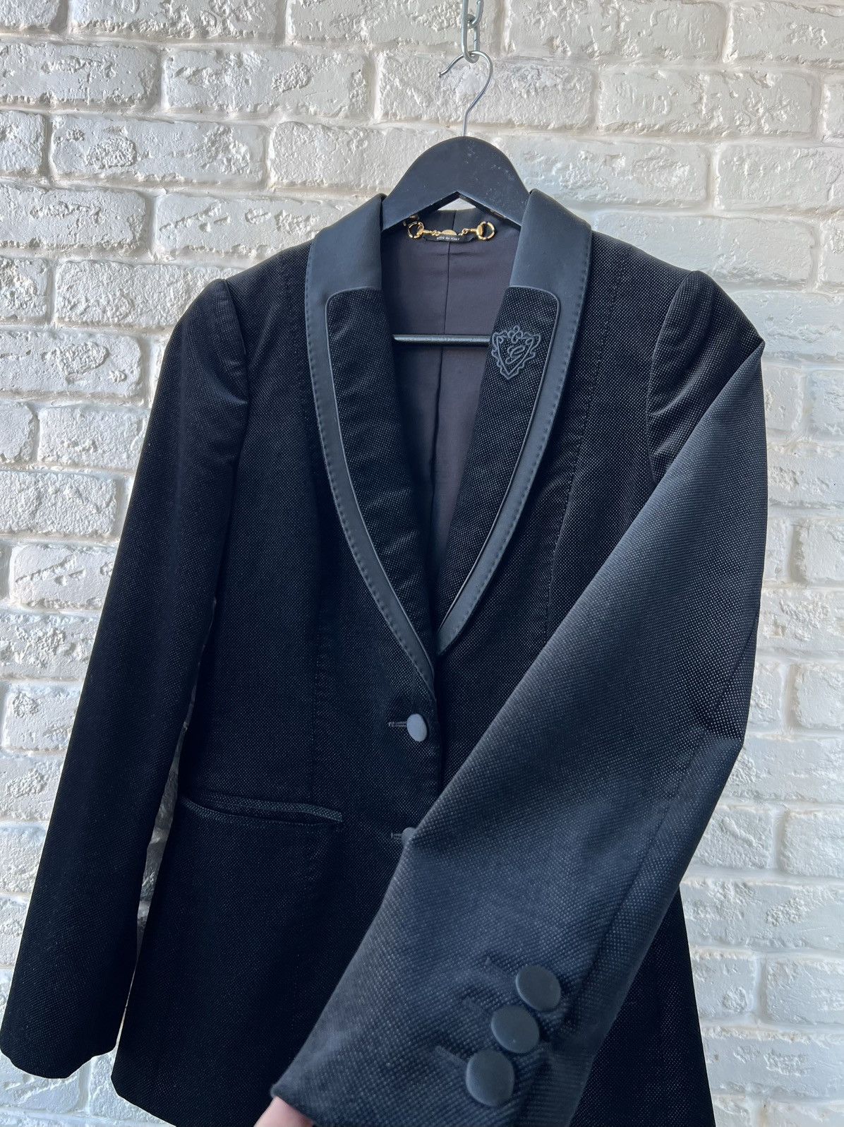 Gucci Gucci Black Logo Tuxedo Blazer Jacket Size XS / US 0-2 / IT 36-38 - 2 Thumbnail