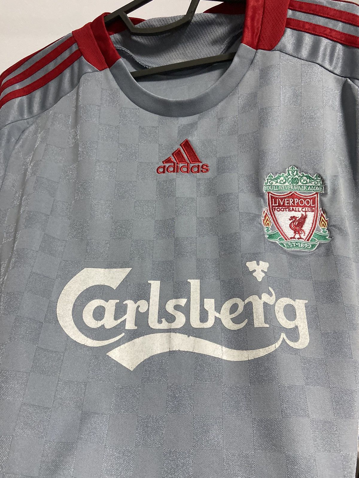 Adidas × Vintage Liverpool adidas soccer jersey vintage big logo carlsberg Size US L / EU 52-54 / 3 - 9 Thumbnail