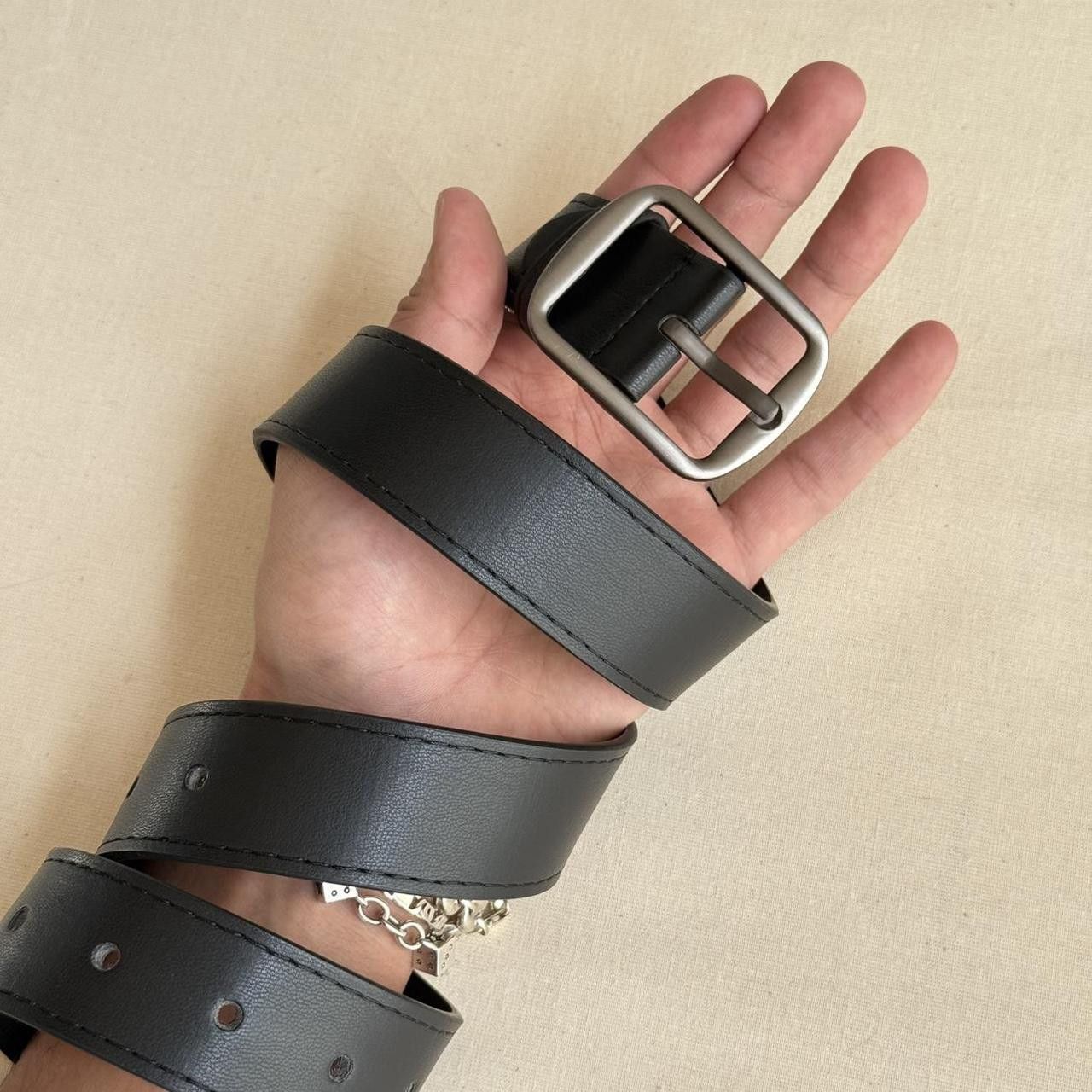 Japanese Brand y2k black american western simple design belt Size ONE SIZE - 5 Thumbnail