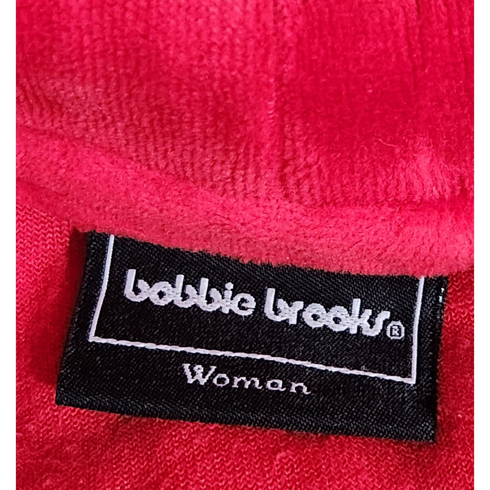 Other Bobbie Brooks Red Velour Full Zip Hoodie Pockets 2XL Plus Size XXL / US 16-18 / IT 52-54 - 5 Thumbnail
