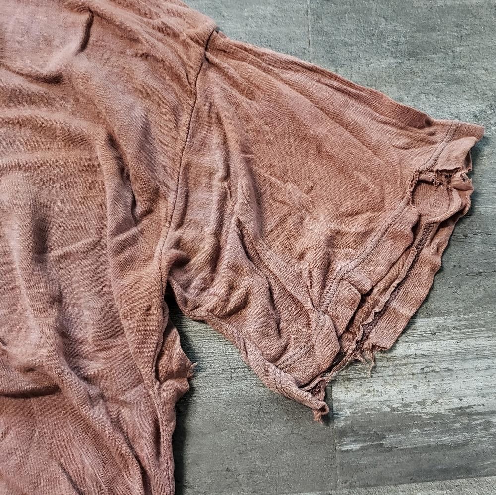Designer Chocolate Oversized BM Long Distressed Sleeve Size ONE SIZE - 3 Thumbnail