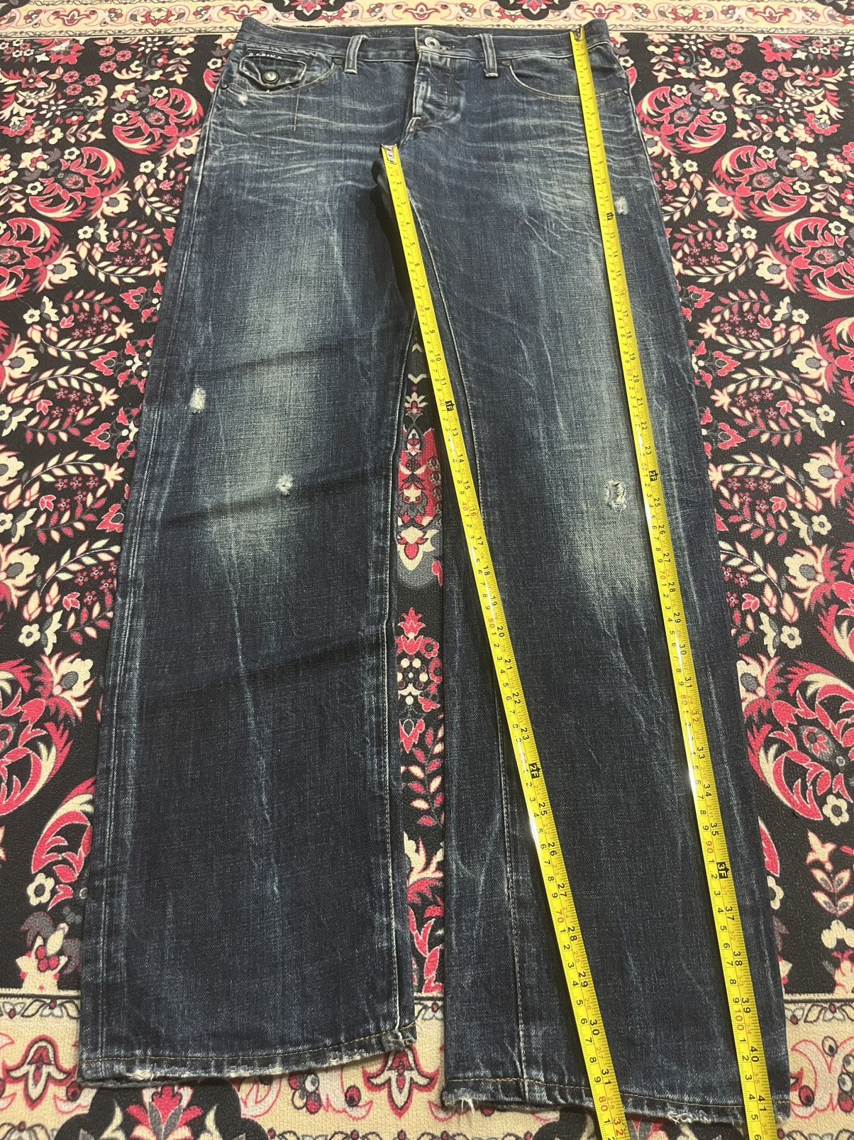 G-Star Vintage Japanese Brand G Star Dark Blue Way Whisker Jeans Size US 32 / EU 48 - 14 Thumbnail