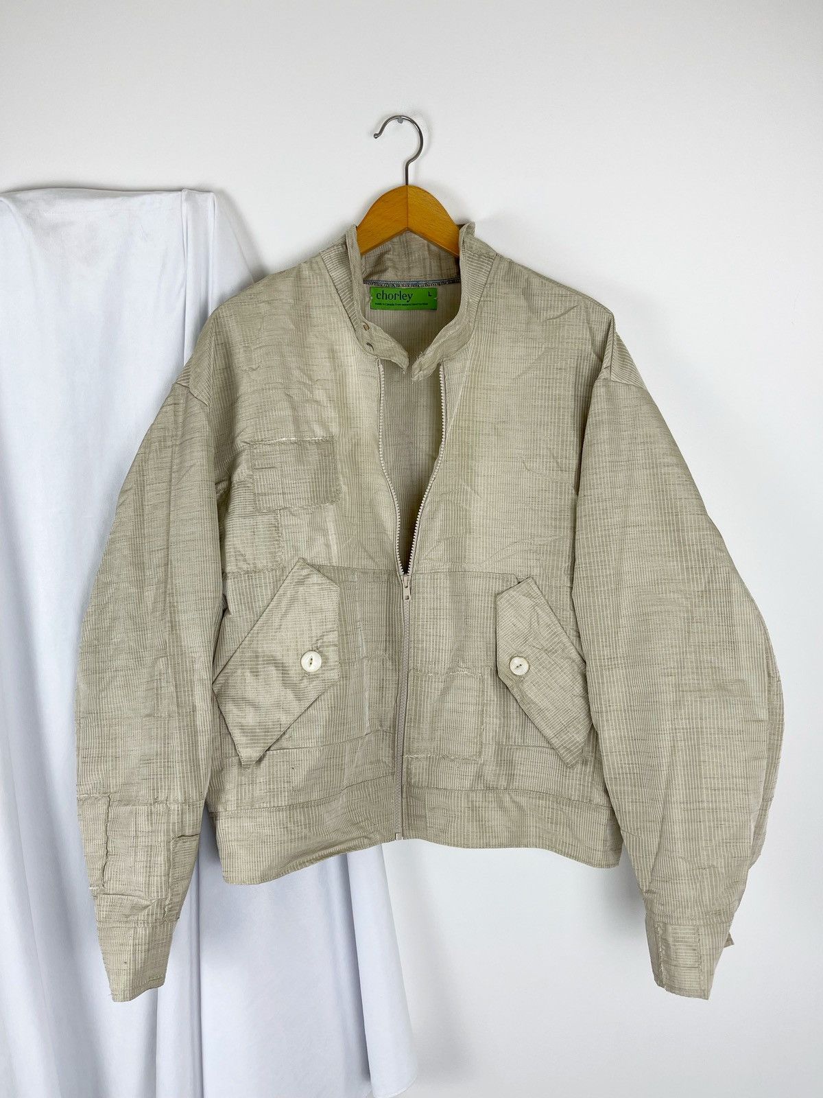 Chorley Oversized pin stripe herrington bomber jacket shell buttons Size US L / EU 52-54 / 3 - 1 Thumbnail