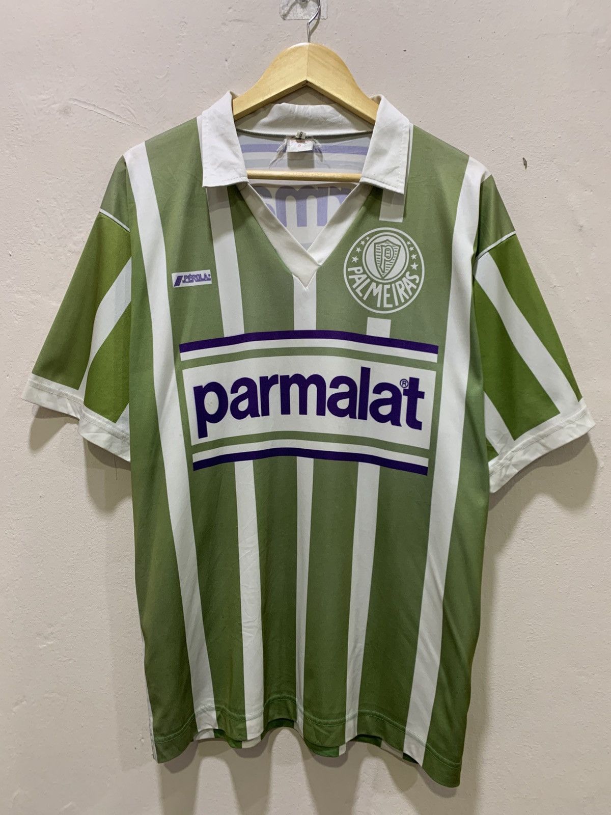 Vintage Vintage 90s Palmeiras Parmalat Jersey Size US L / EU 52-54 / 3 - 1 Thumbnail