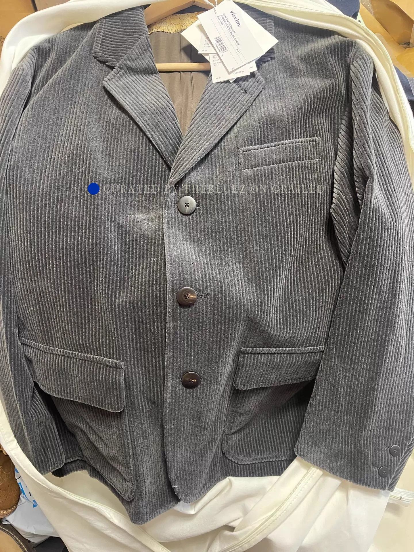 Visvim Gray Wool Corduroy Blazer Size US M / EU 48-50 / 2 - 1 Thumbnail