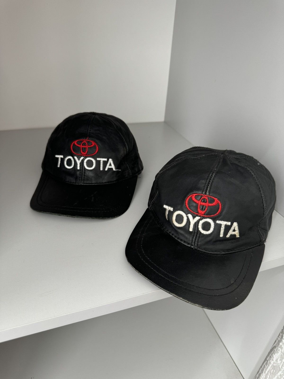 Leather Toyota Racing Vintage Logo Leather Cap Size ONE SIZE - 10 Thumbnail