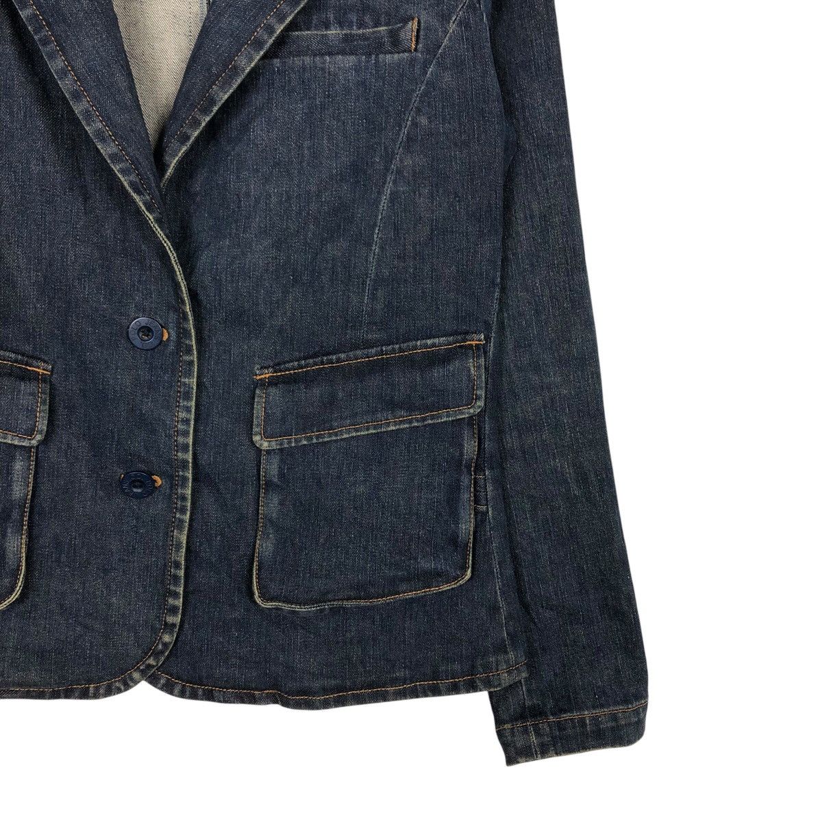 Japanese Brand × Ralph Lauren 📌Vintage Cropped Denim Biker Jacket Ralph Lauren Jeans Size L / US 10 / IT 46 - 6 Thumbnail