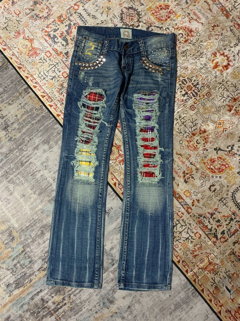20471120 × Beauty Beast × Hysteric Glamour Japanese ripped studded punk seditionaries style Size US 30 / EU 46 - 2 Thumbnail