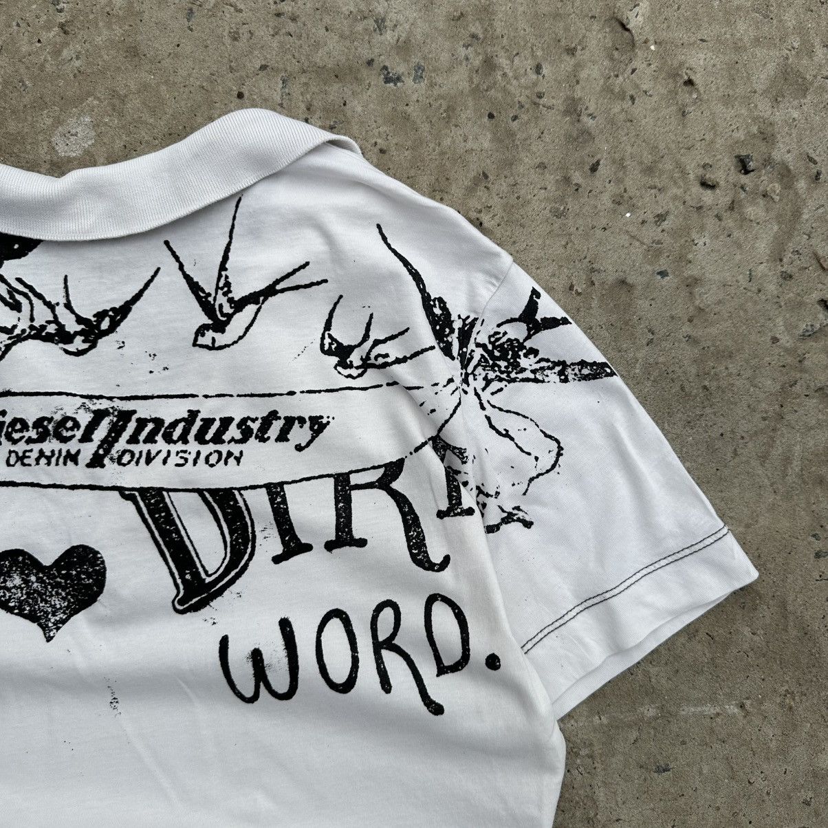 Diesel VTG Japanese Style Diesel Polo I Love Dirty Word Y2K Grunge Size US M / EU 48-50 / 2 - 6 Thumbnail