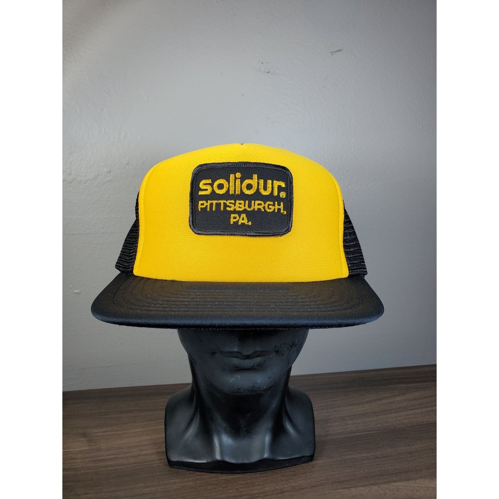 Vintage Solidur Snapback Cap Pittsburgh PA Trucker Hat Pennsylvania Size ONE SIZE - 3 Thumbnail