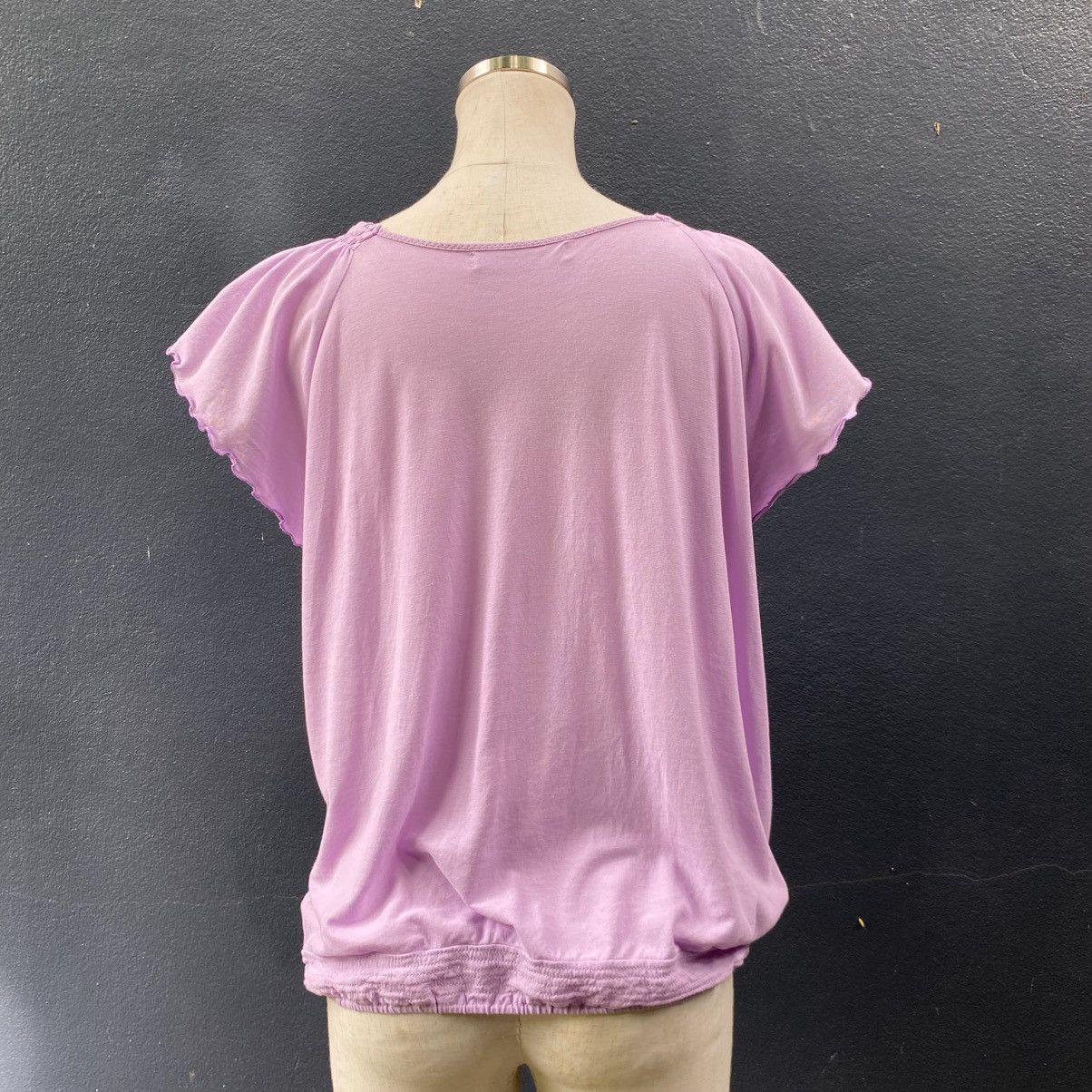 Tsumori Chisato Tsumori Chisato Lilac Draped V-Neck Top Size XS / US 0-2 / IT 36-38 - 2 Thumbnail