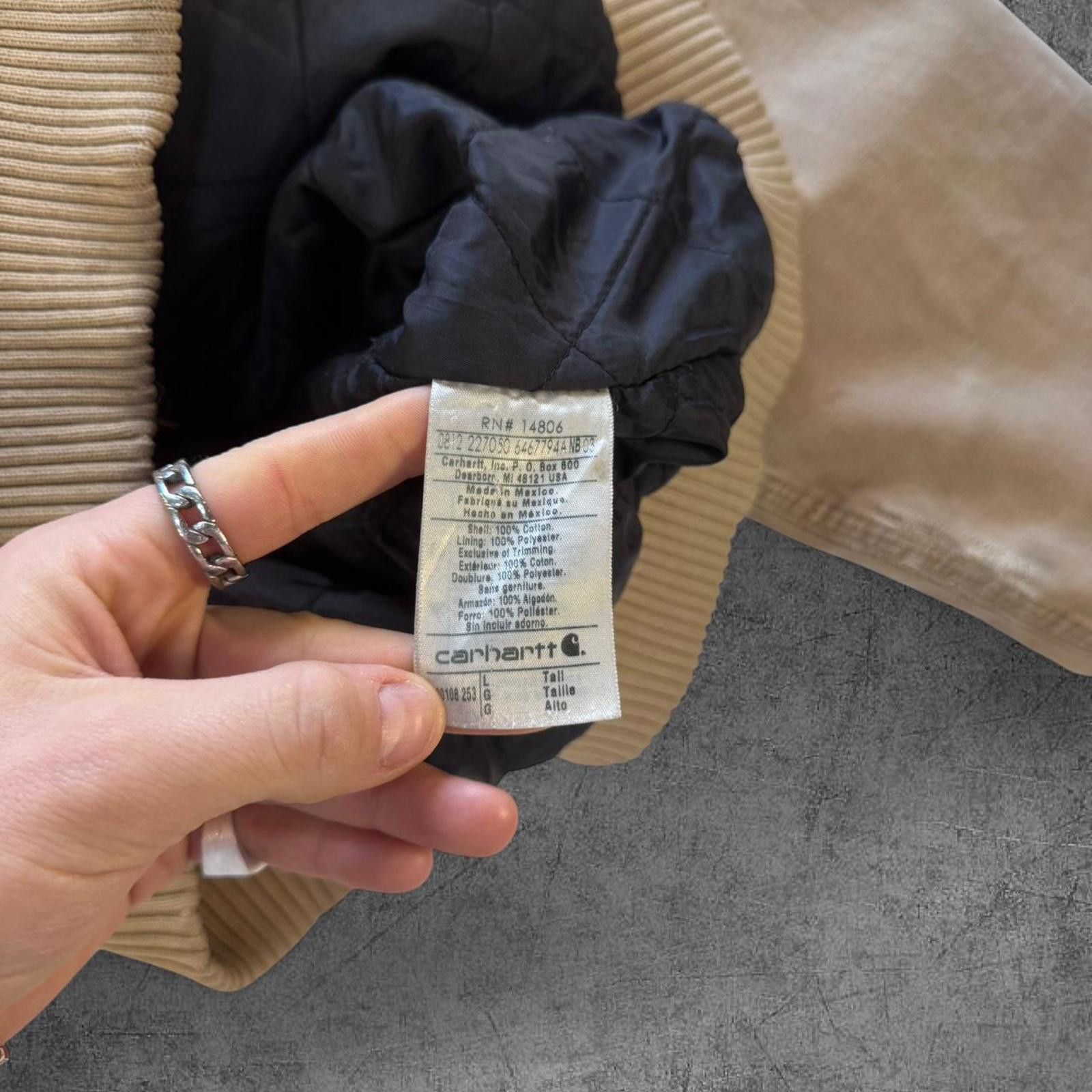 Carhartt Tan Distressed Carhartt Hooded Jacket Size US L / EU 52-54 / 3 - 6 Thumbnail