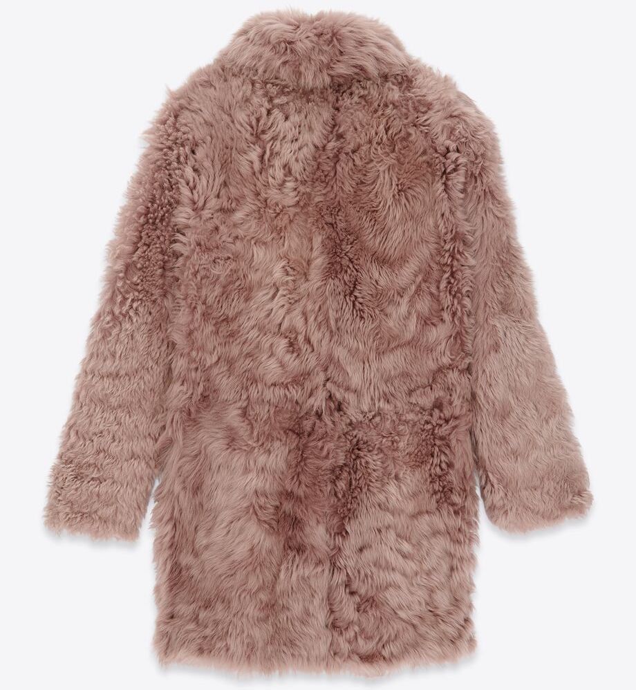 Saint Laurent Paris o1s1wg111224 Shearling Long-Sleeved Coat in Beige Size US M / EU 48-50 / 2 - 2 Thumbnail