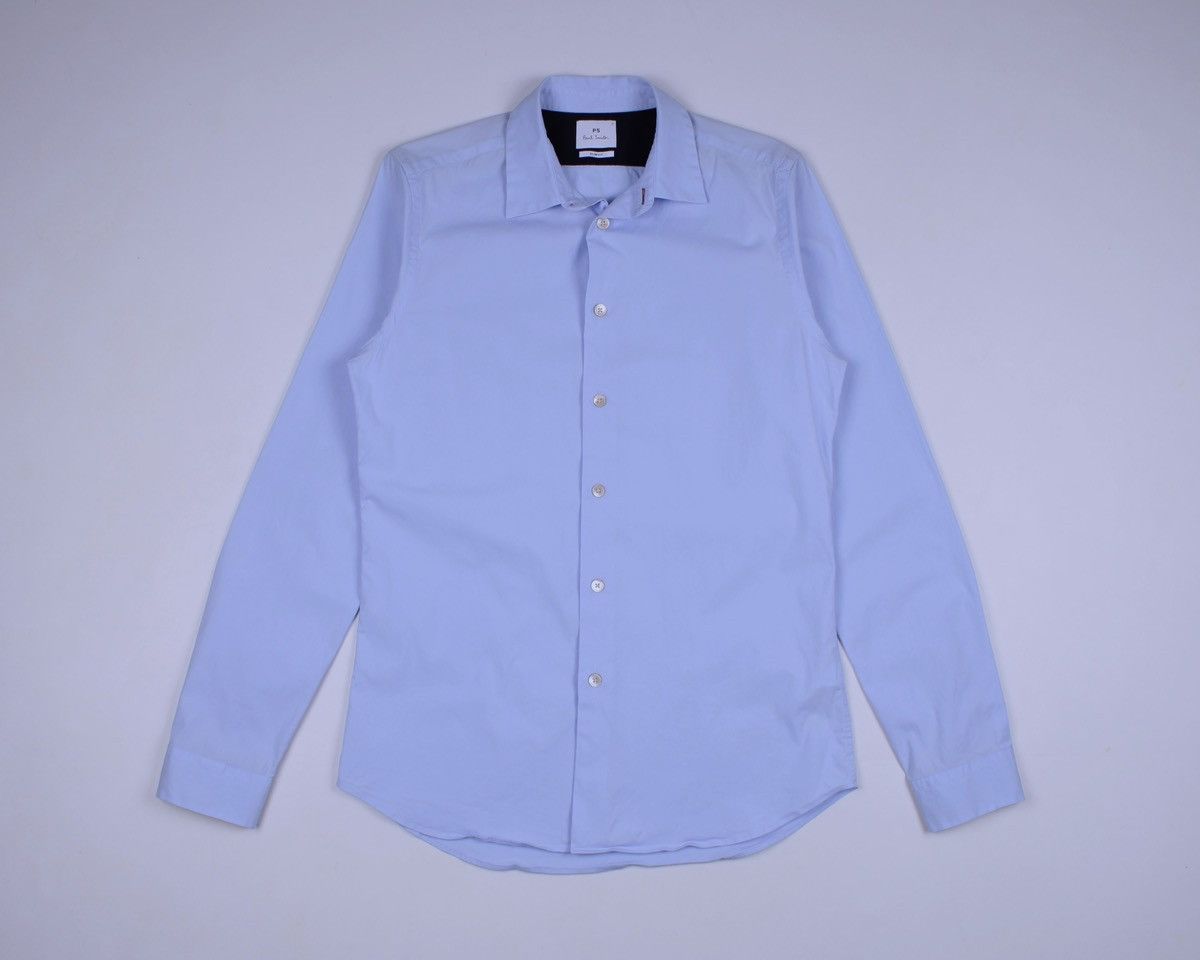 Designer × Paul Smith PAUL SMITH Blue Sky Long Sleeve Shirt Size US S / EU 44-46 / 1 - 3 Thumbnail