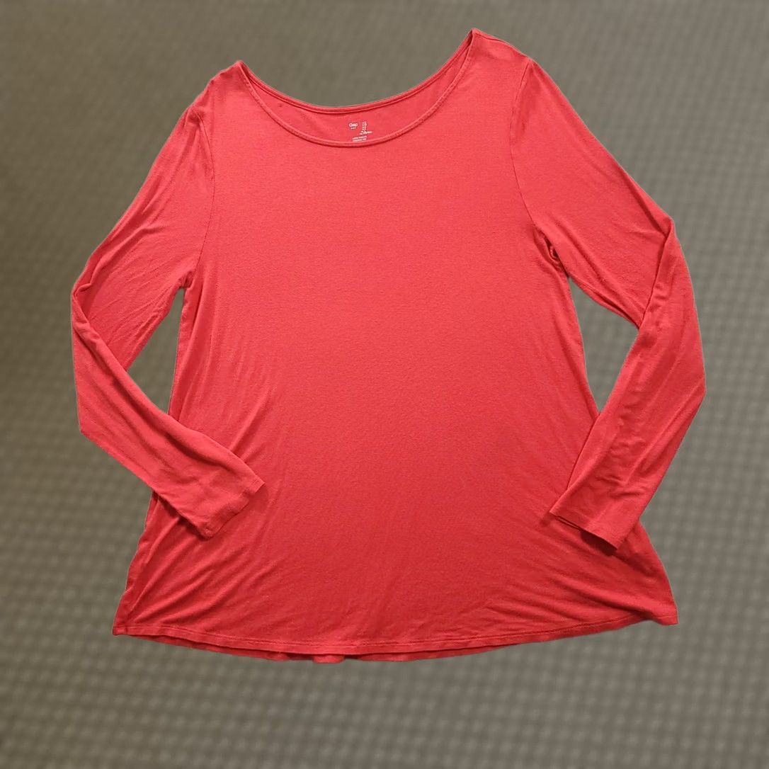 Gap GAP Shirt Long Sleeve Red Orange Legging Tee Top Tunic Womens L Size Size L / US 10 / IT 46 - 1 Thumbnail