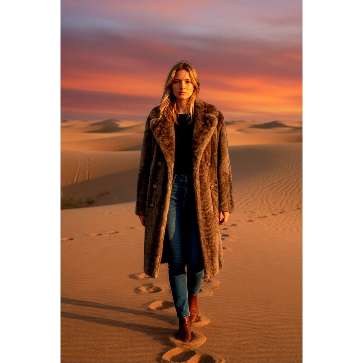 Vintage Vintage 60s Blue Iris Mink Coat by Furs by Robert Detroit Size M / US 6-8 / IT 42-44 - 1 Thumbnail