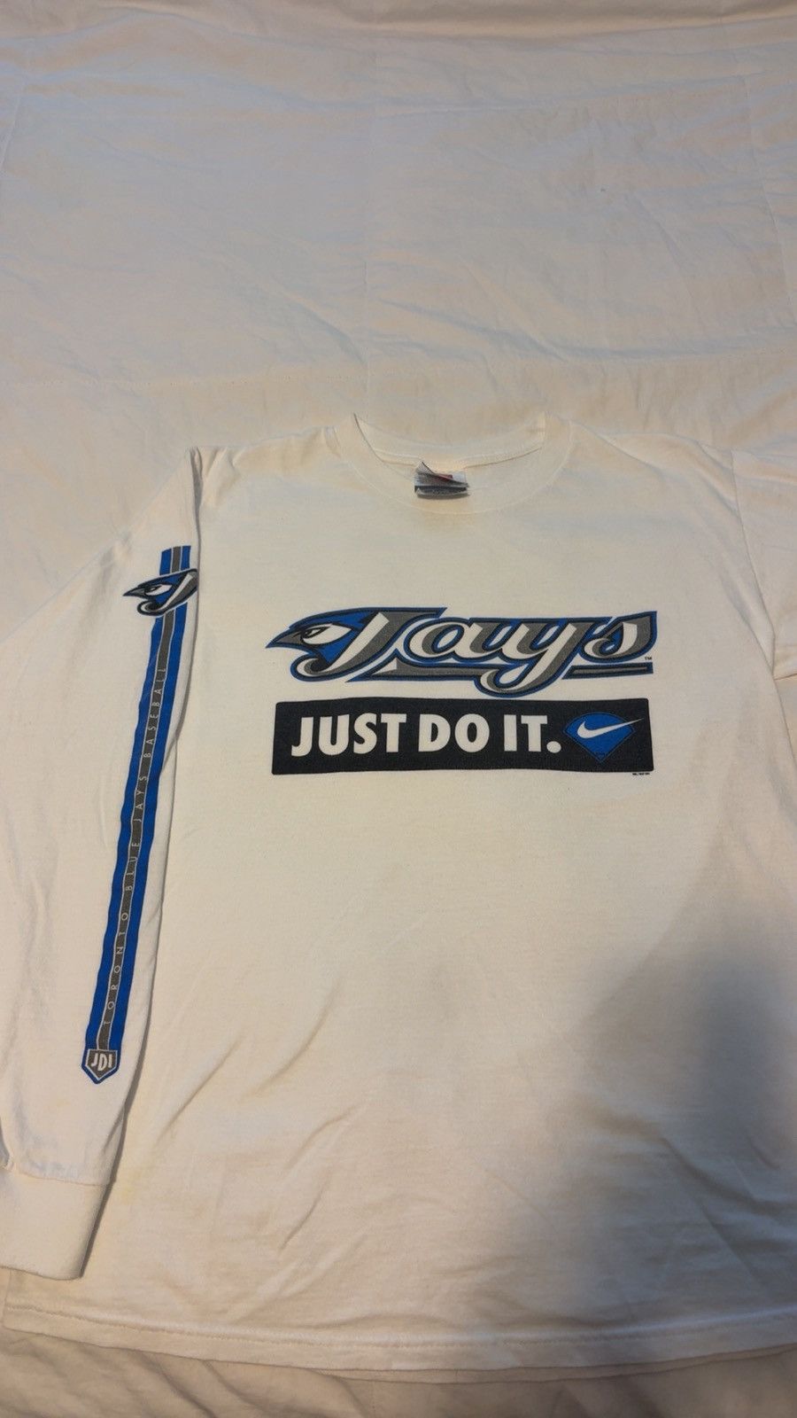 Nike Nike Nike Swoosh Toronto Blue Jays white Longsleeve 2005 S Size US S / EU 44-46 / 1 - 3 Thumbnail