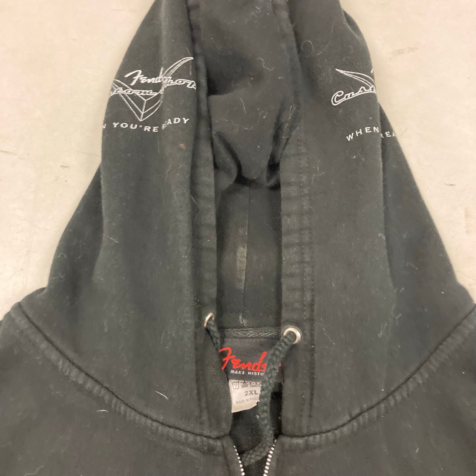 Vintage vintage y2k fender spellout hoodie Size US XXL / EU 58 / 5 - 3 Thumbnail