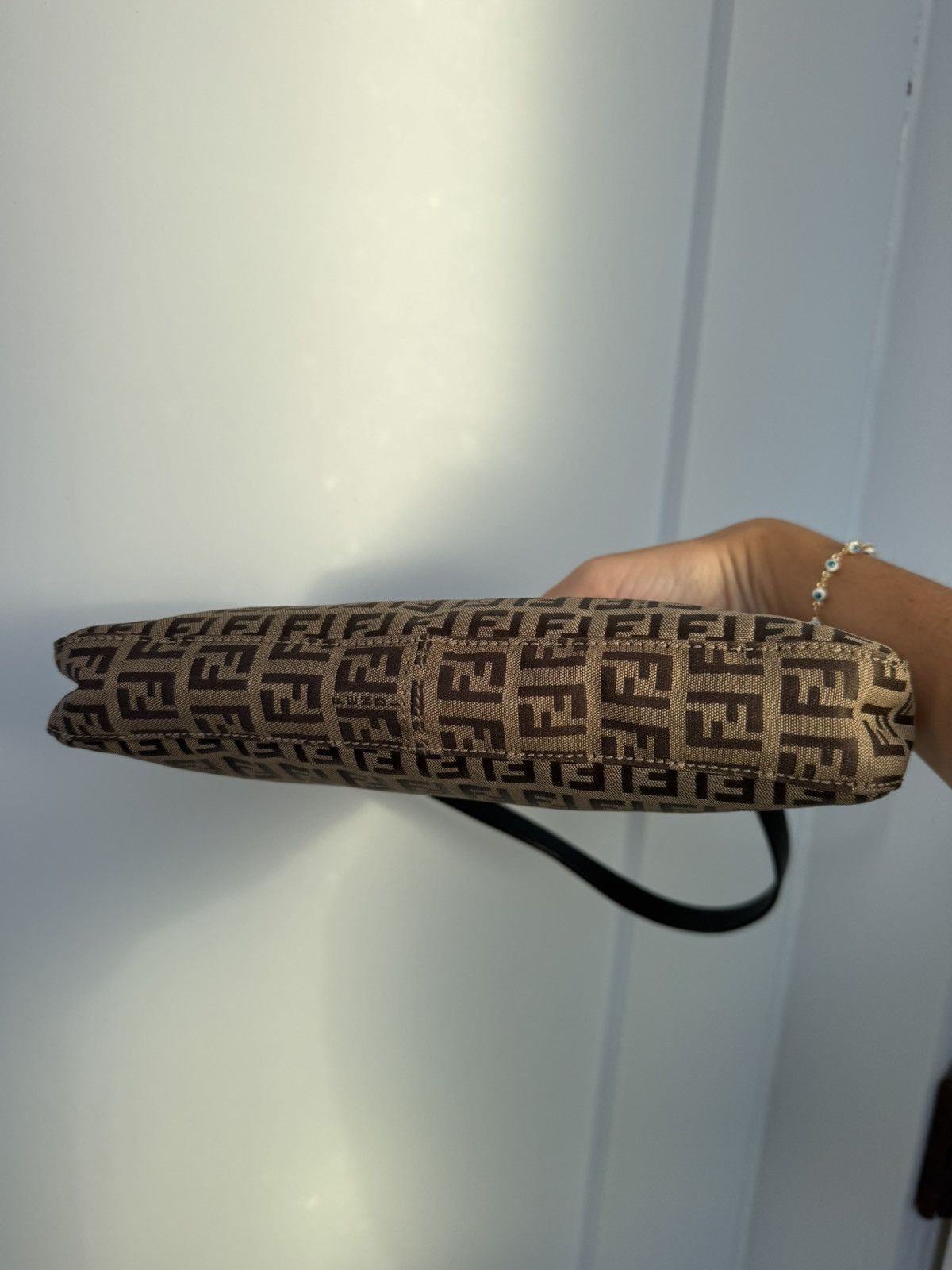 Fendi Vintage Fendi Mini Baguette – Brown FF Zucchino Canvas Size ONE SIZE - 9 Thumbnail